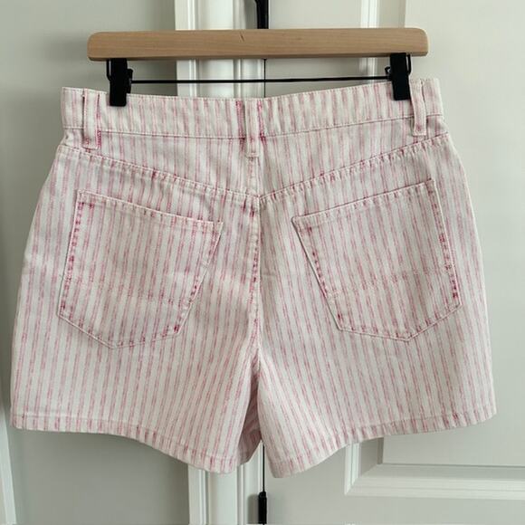 Faherty Topsail Denim Short Pink Railroad Stripe Size: 29 - Picture 5 of 7